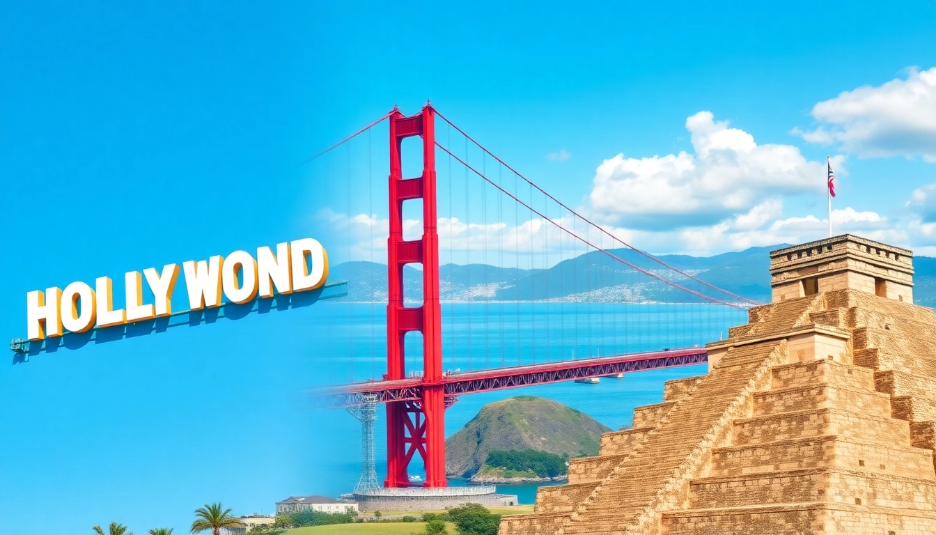 월드컵 개최 3개국의 대표 관광 명소 실제 사진 콜라주