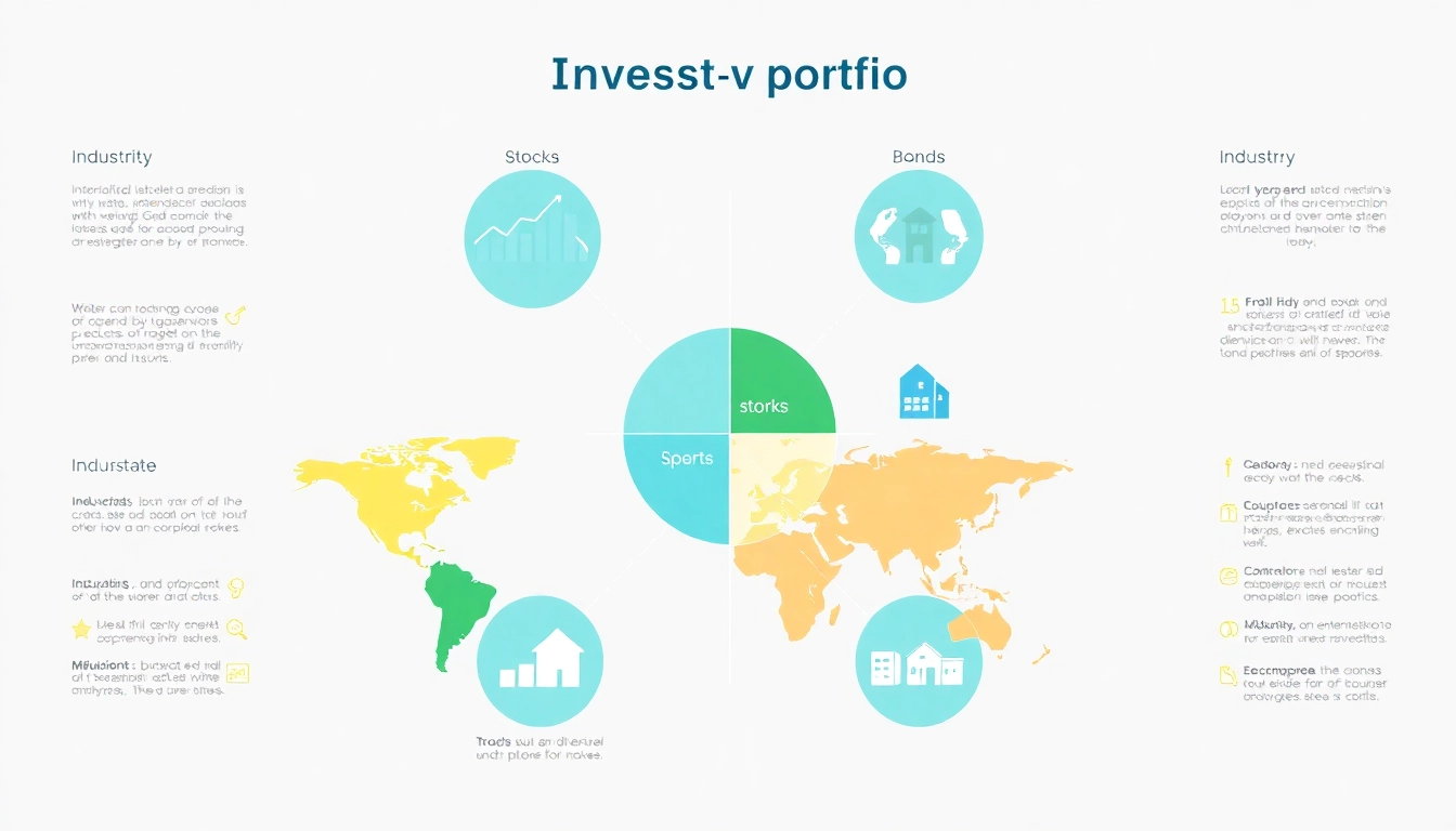 다양한 자산으로 구성된 투자 포트폴리오 인포그래픽