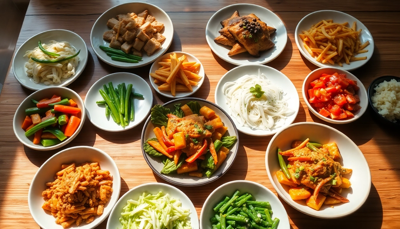 다채로운 나물 요리가 정갈하게 차려진 건강한 한식 밥상