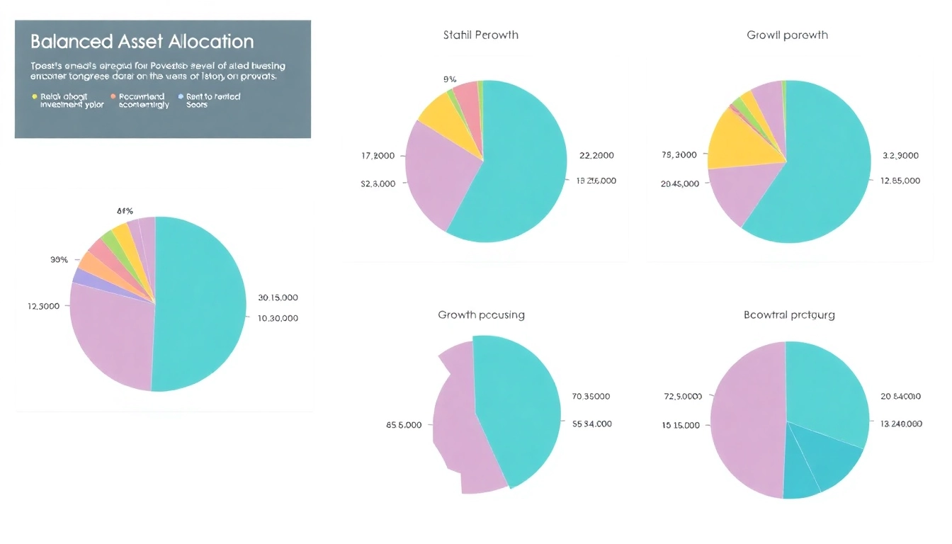 안정형, 성장형, 밸런스형 자산 배분 추천 차트