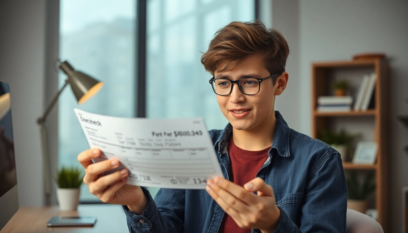 첫 월급을 받고 기뻐하면서도 걱정하는 사회초년생의 모습