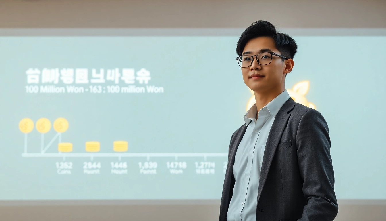 1억 모으기 로드맵을 보며 결심을 다지는 젊은 직장인의 뒷모습