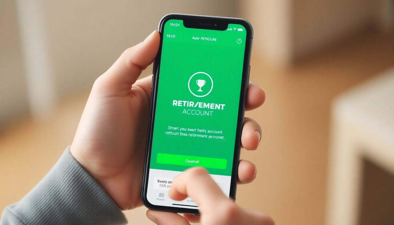 스마트폰으로 비대면 연금 계좌를 개설하는 모습