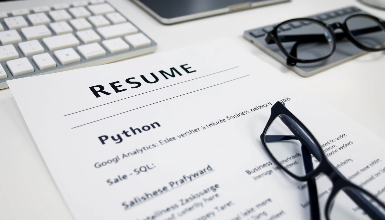 직무 기술서의 핵심 키워드를 이력서에 반영하는 모습