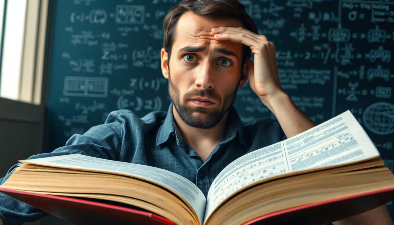 양자역학 책을 보고 혼란스러워하는 사람