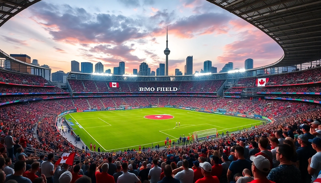 토론토 BMO 필드에서 캐나다 대표팀 월드컵 첫 홈경기 장면