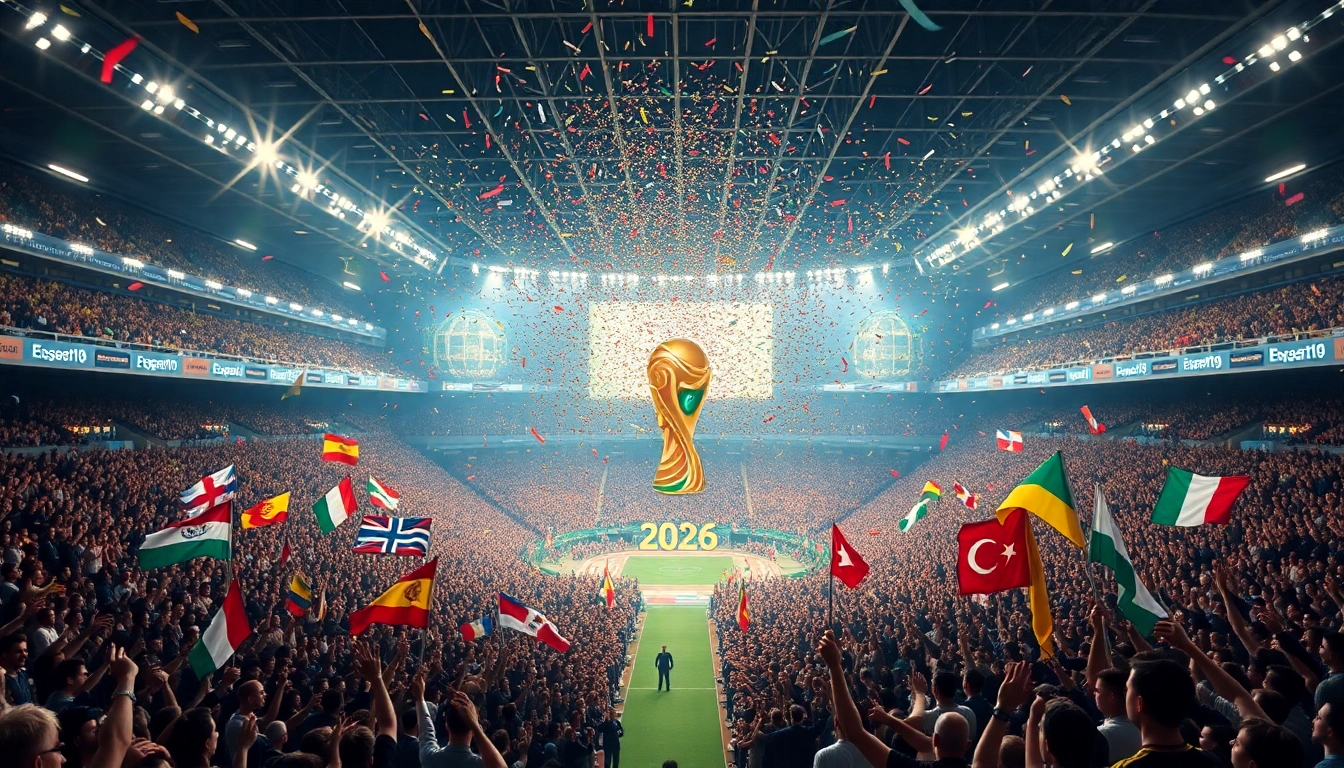 전 세계가 하나되는 2026 월드컵 축하하는 다국적 관중들 모습