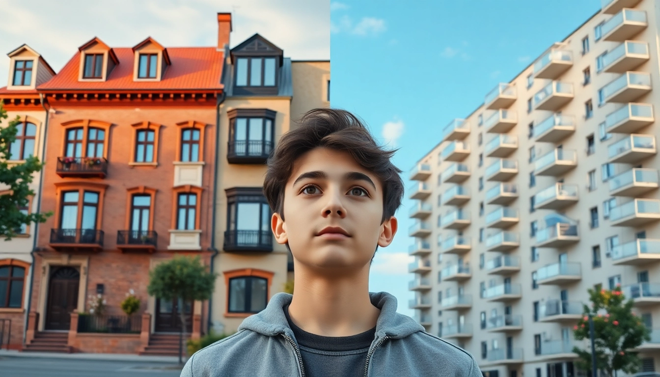 매입임대주택과 신축 아파트인 행복주택 사이에서 자신의 라이프스타일에 맞는 집을 고르는 청년