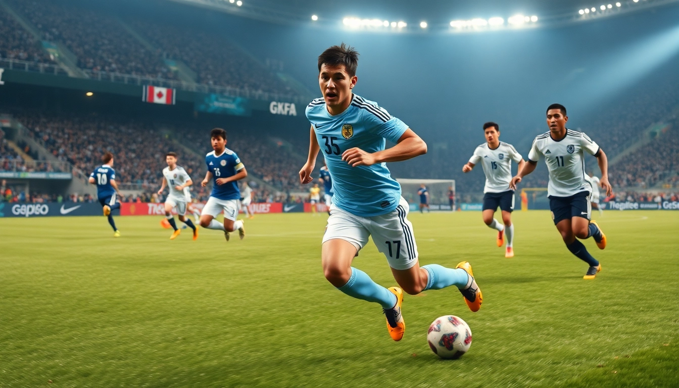 2026 월드컵 다크호스 팀들인 우루과이, 일본, 세네갈 선수들이 활약하는 경기 장면