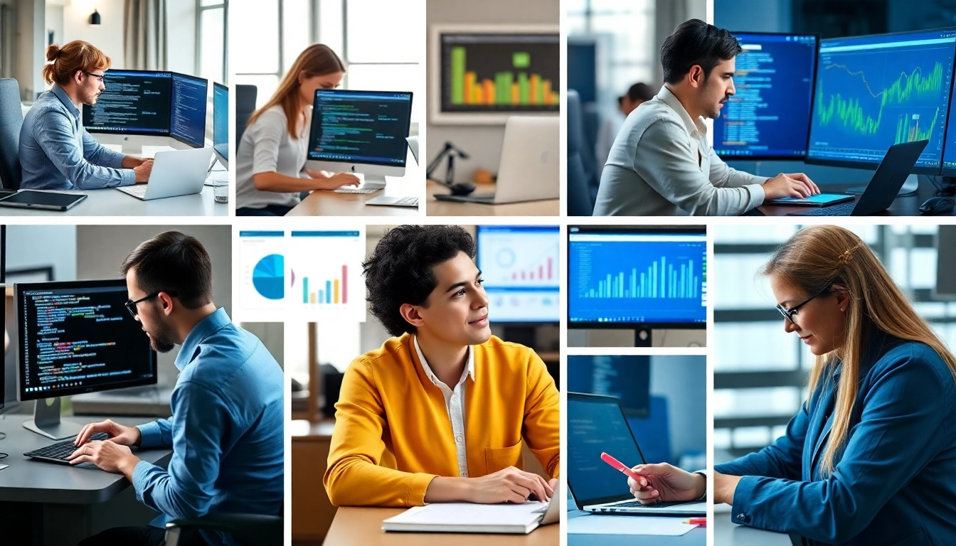 직무별 자기소개서 예시와 핵심 역량 강조를 시각적으로 표현한 장면