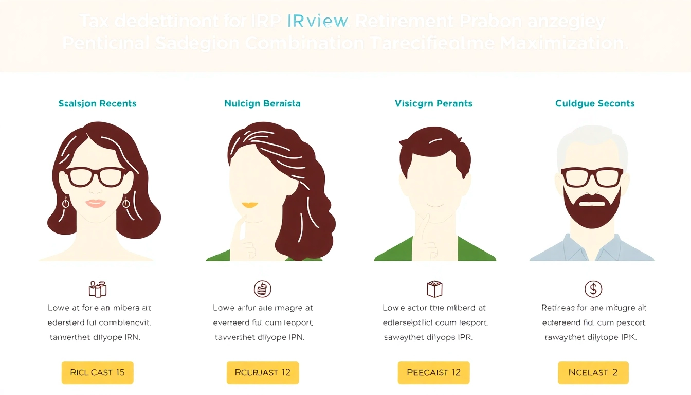 IRP와 연금저축 조합 전략 4가지 시나리오를 나타내는 인포그래픽 이미지