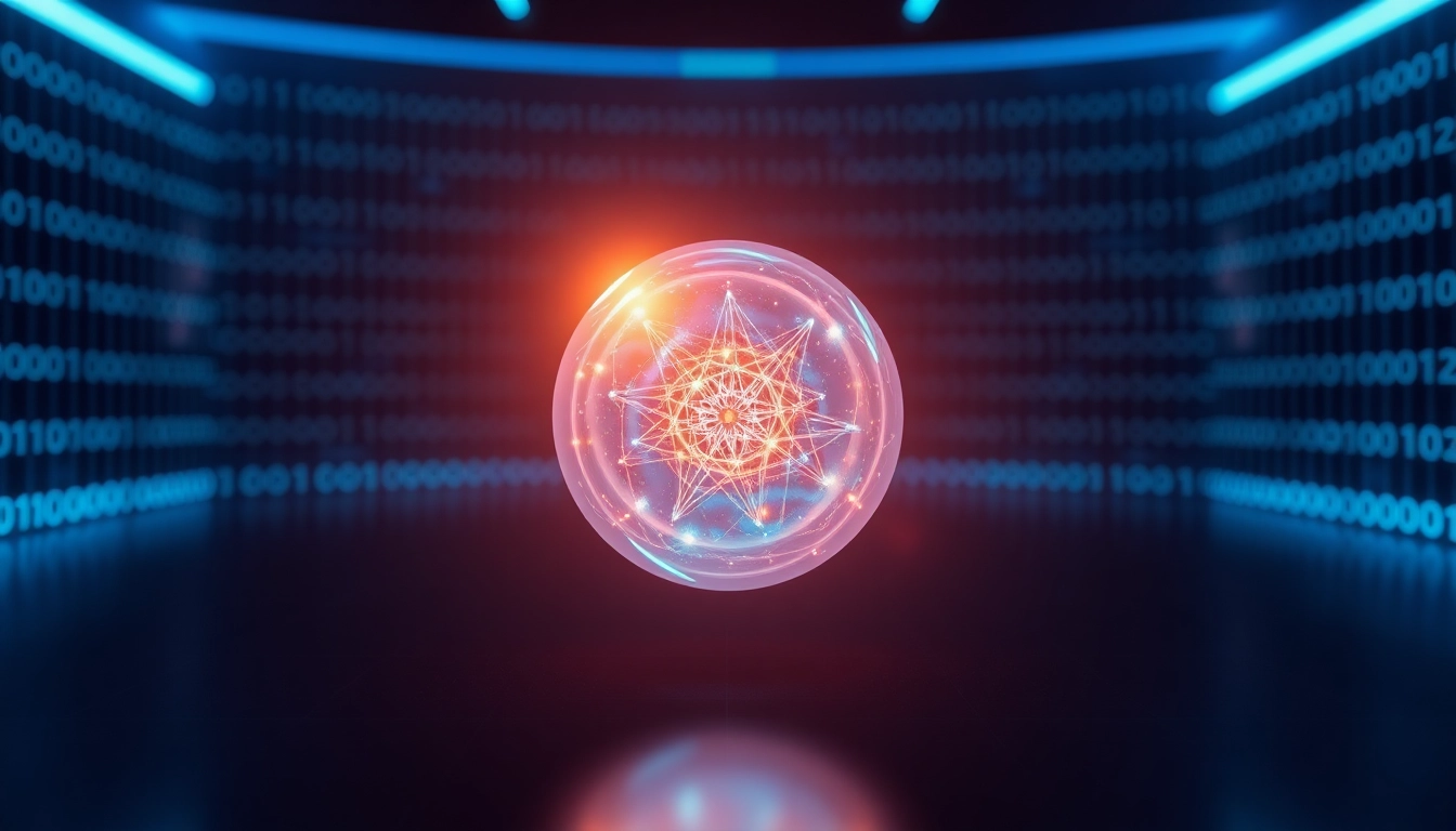 0과 1의 상태를 동시에 표현하는 양자 컴퓨터의 큐비트를 형상화한 이미지.