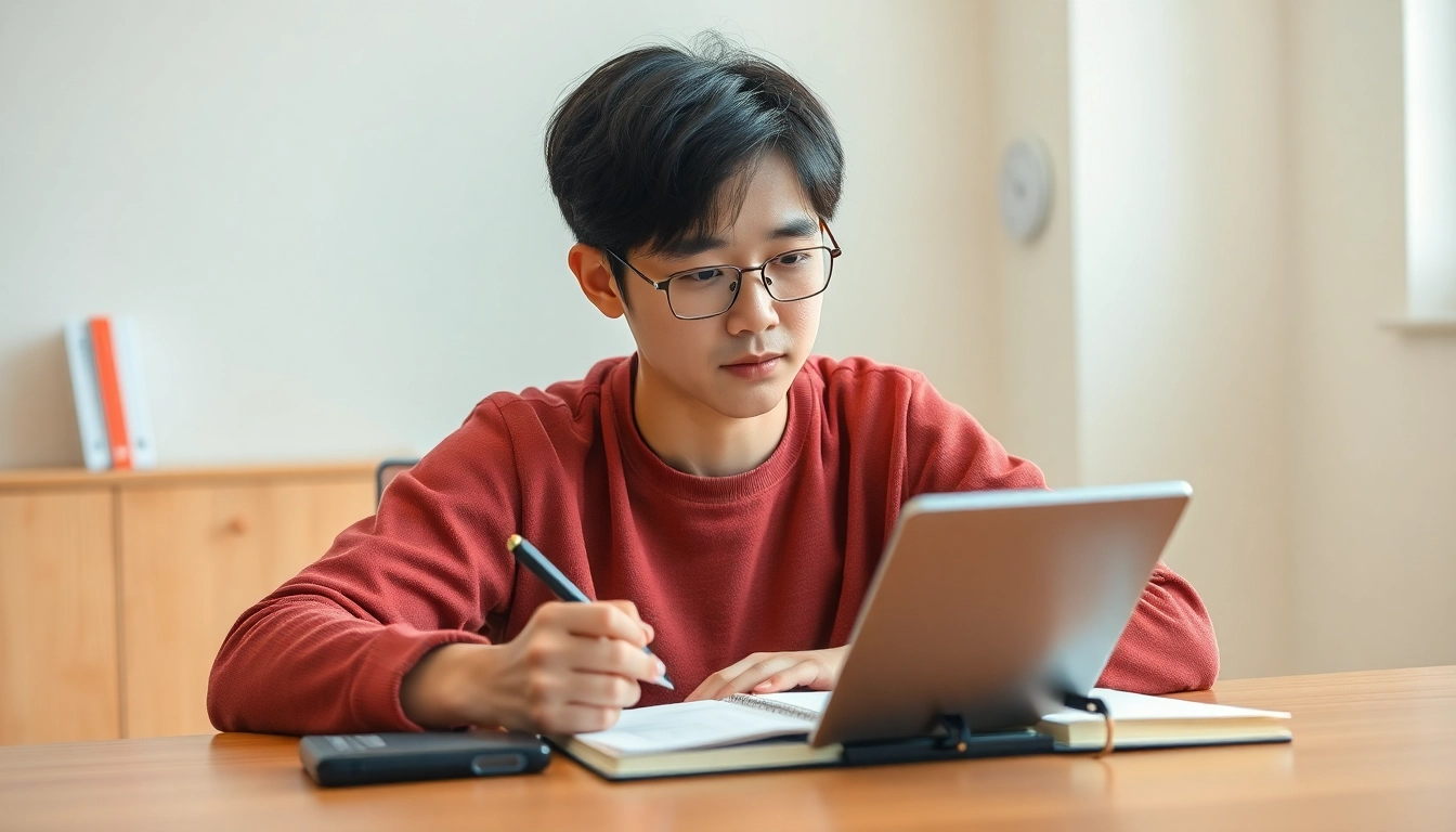 PHQ-9 자가 진단 체크리스트를 작성하는 청년