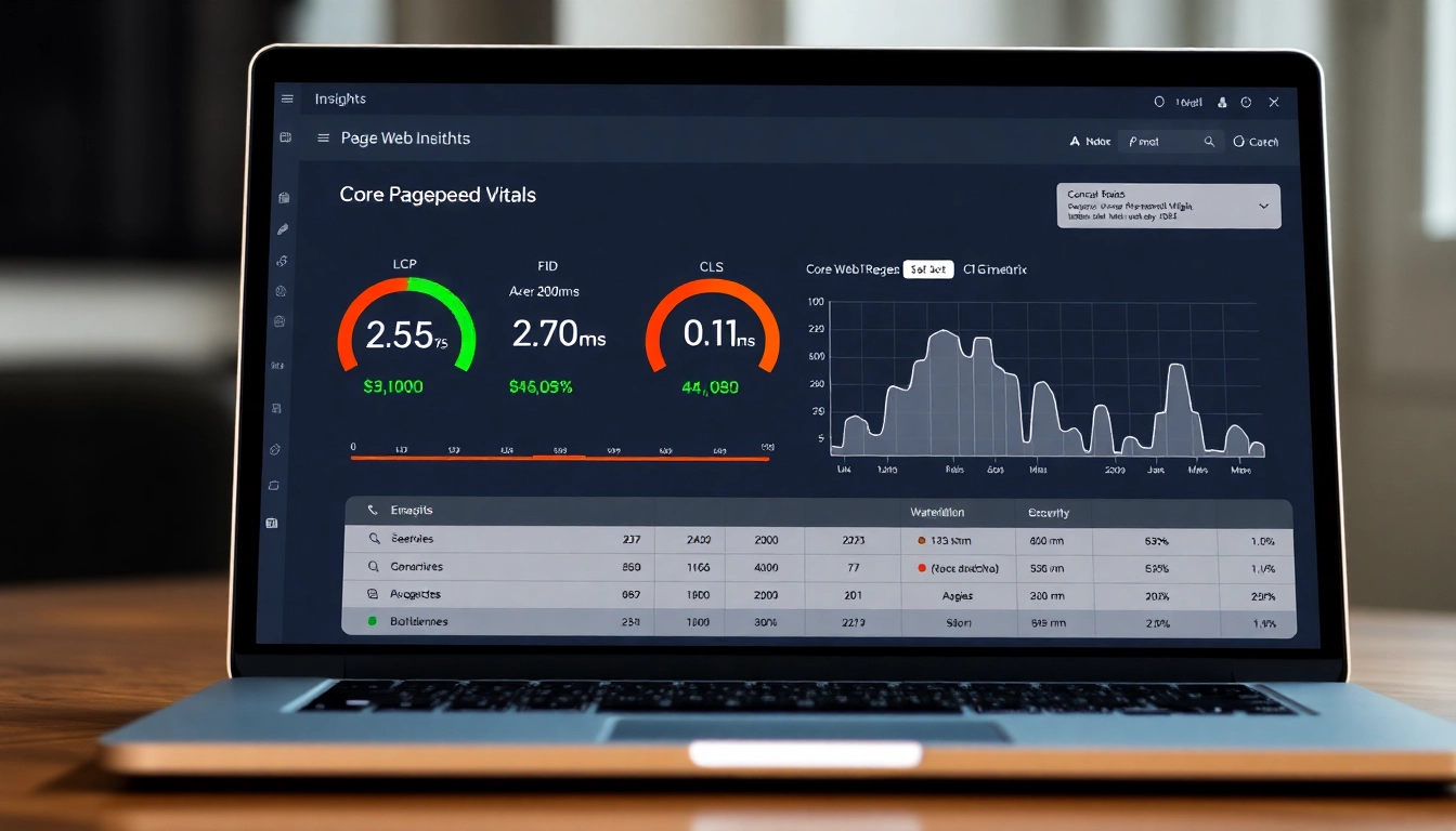 웹사이트 속도 진단 도구 PageSpeed Insights와 GTmetrix, 코어 웹 바이탈 지표를 보여주는 대시보드