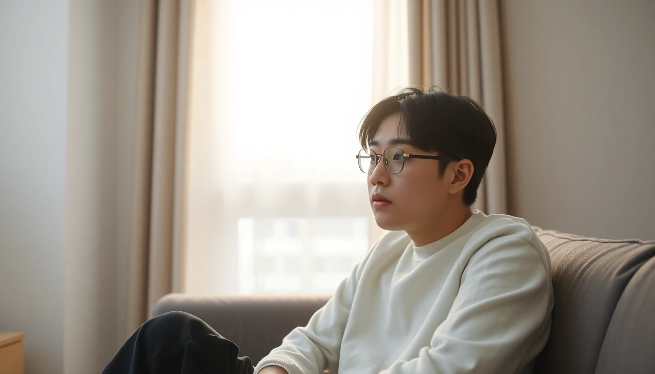 청년의 무기력한 일상 속 혼란스러운 표정